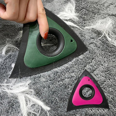 Escova Triangular para Remover Pelos de Pet Vermelho A - Removedor de pelos - 01