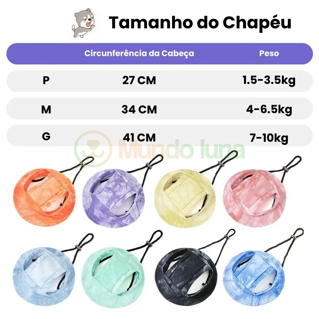 Chapéu de Verão para Cães e Gatos SunPet A - Chapeu - 01