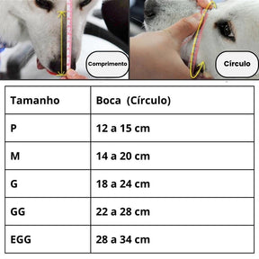 Focinheira confortável para cães Snout