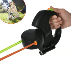 Guia Dupla para Cães com Lanterna DuplaFlex Preto / 3 M - 8 KG A - Guia Dupla - 01