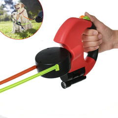 Guia Dupla para Cães com Lanterna DuplaFlex Vermelho / 3 M - 8 KG A - Guia Dupla - 01