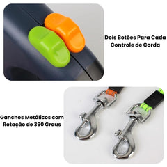 Guia Dupla para Cães com Lanterna DuplaFlex A - Guia Dupla - 01