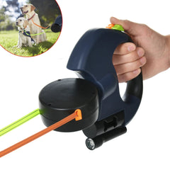 Guia Dupla para Cães com Lanterna DuplaFlex Azul / 3 M - 8 KG A - Guia Dupla - 01