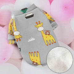 Pijama Estampado para Gatos em Malha Suave com Fechamento em Botões