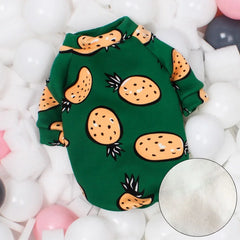 Pijama Estampado para Gatos em Malha Suave com Fechamento em Botões