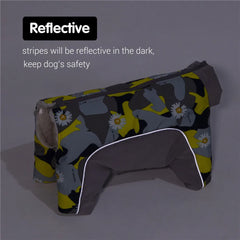 Colete Camuflado Impermeável com Faixas Reflectivas para Cães e Gatos