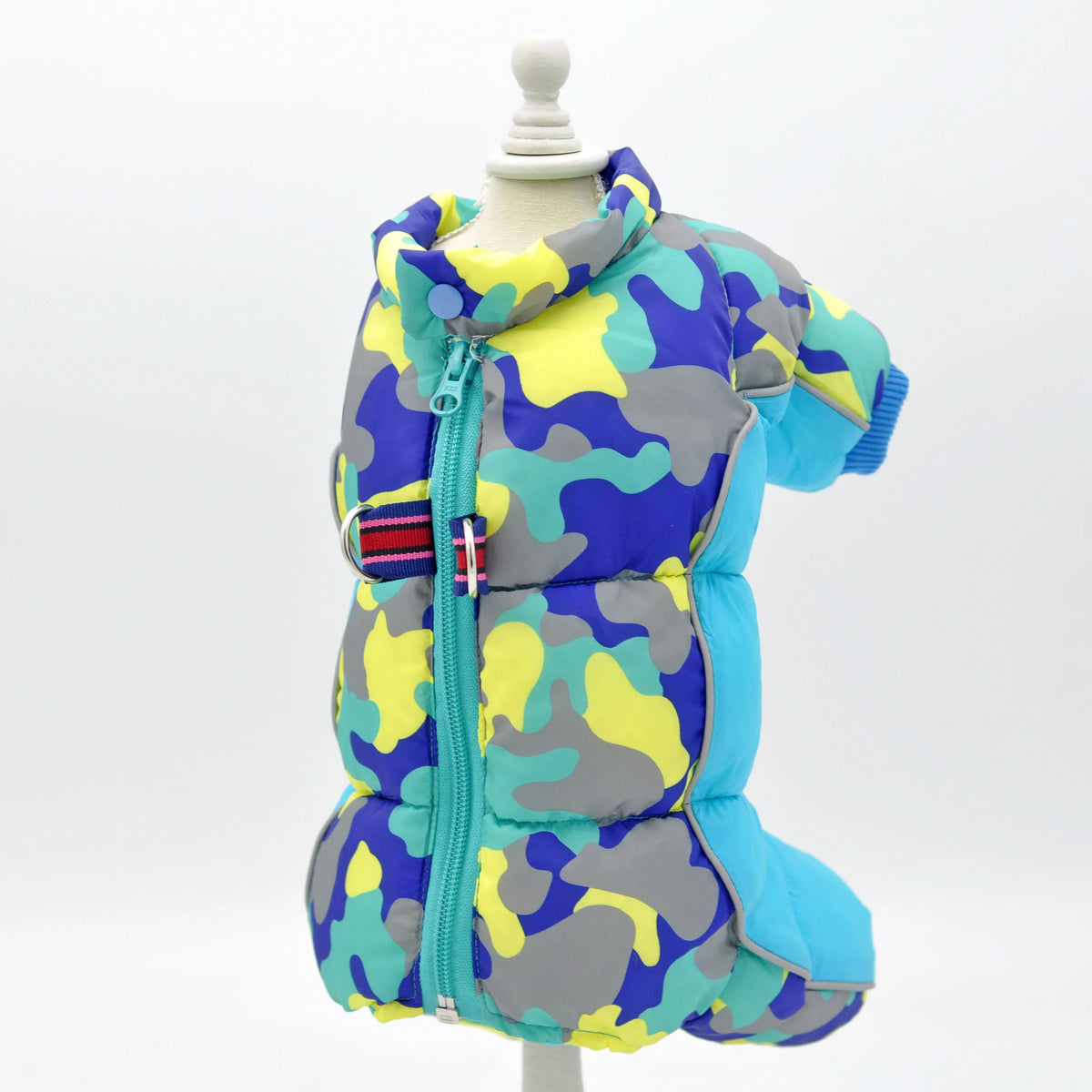 Roupa Acolchoada para Pet com Zíper e Tecido Impermeável