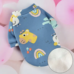 Pijama Estampado para Gatos em Malha Suave com Fechamento em Botões