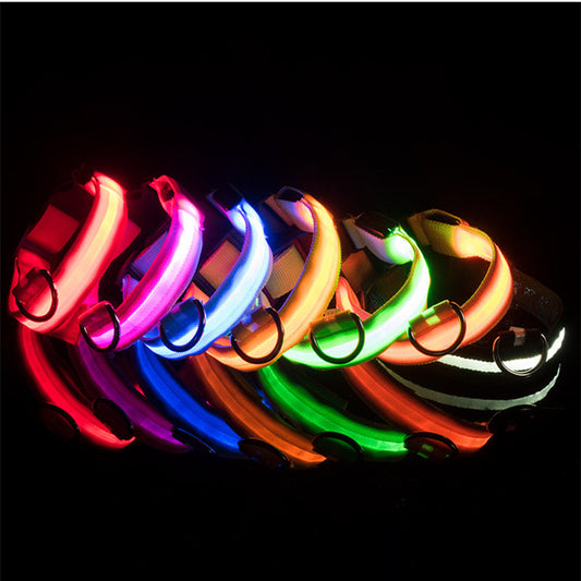 Coleira de LED que brilha no escuro recarregável SuperLight CL - 02