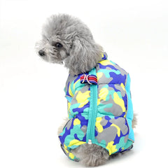 Roupa Acolchoada para Pet com Zíper e Tecido Impermeável