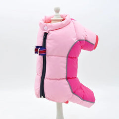 Roupa Acolchoada para Pet com Zíper e Tecido Impermeável