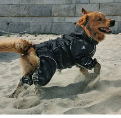 Macacão de Chuva para Cães Full Body com Costuras Seladas