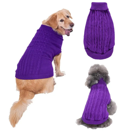 Roupa de Inverno para Cachorro com Estilo Clássico e Gola Alta