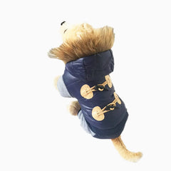 Macacão Puffer para Cães com Tecido Impermeável e Fechamento em Botões