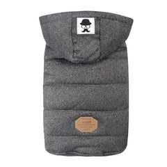 Casaco de Inverno Acolchoado para Cachorro com Capuz