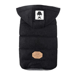 Casaco de Inverno Acolchoado para Cachorro com Capuz