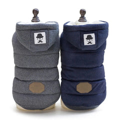 Casaco de Inverno Acolchoado para Cachorro com Capuz
