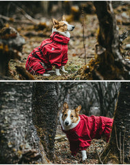 Macacão de Chuva para Cães Full Body com Costuras Seladas