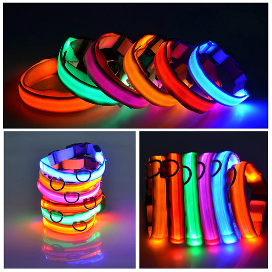 Coleira de LED que brilha no escuro recarregável SuperLight CL - 02
