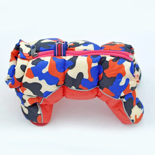 Roupa Acolchoada para Pet com Zíper e Tecido Impermeável