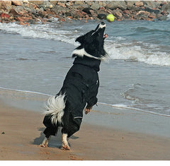 Macacão de Chuva para Cães Full Body com Costuras Seladas