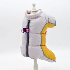 Roupa Acolchoada para Pet com Zíper e Tecido Impermeável