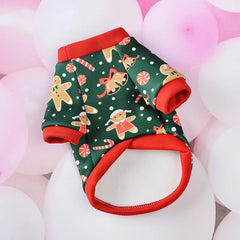 Pijama Estampado para Gatos em Malha Suave com Fechamento em Botões