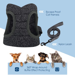 Peitoral Para Gato Com Guia Ajustável E Fecho Seguro