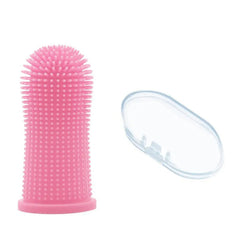 Limpador bucal de silicone para pets Fresh Tooth Rosa A - limpador 01