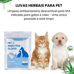 Luvas Umedecidas para Banho à Seco em Pet S - Luva - 01