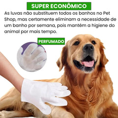 Luvas Umedecidas para Banho à Seco em Pet S - Luva - 01
