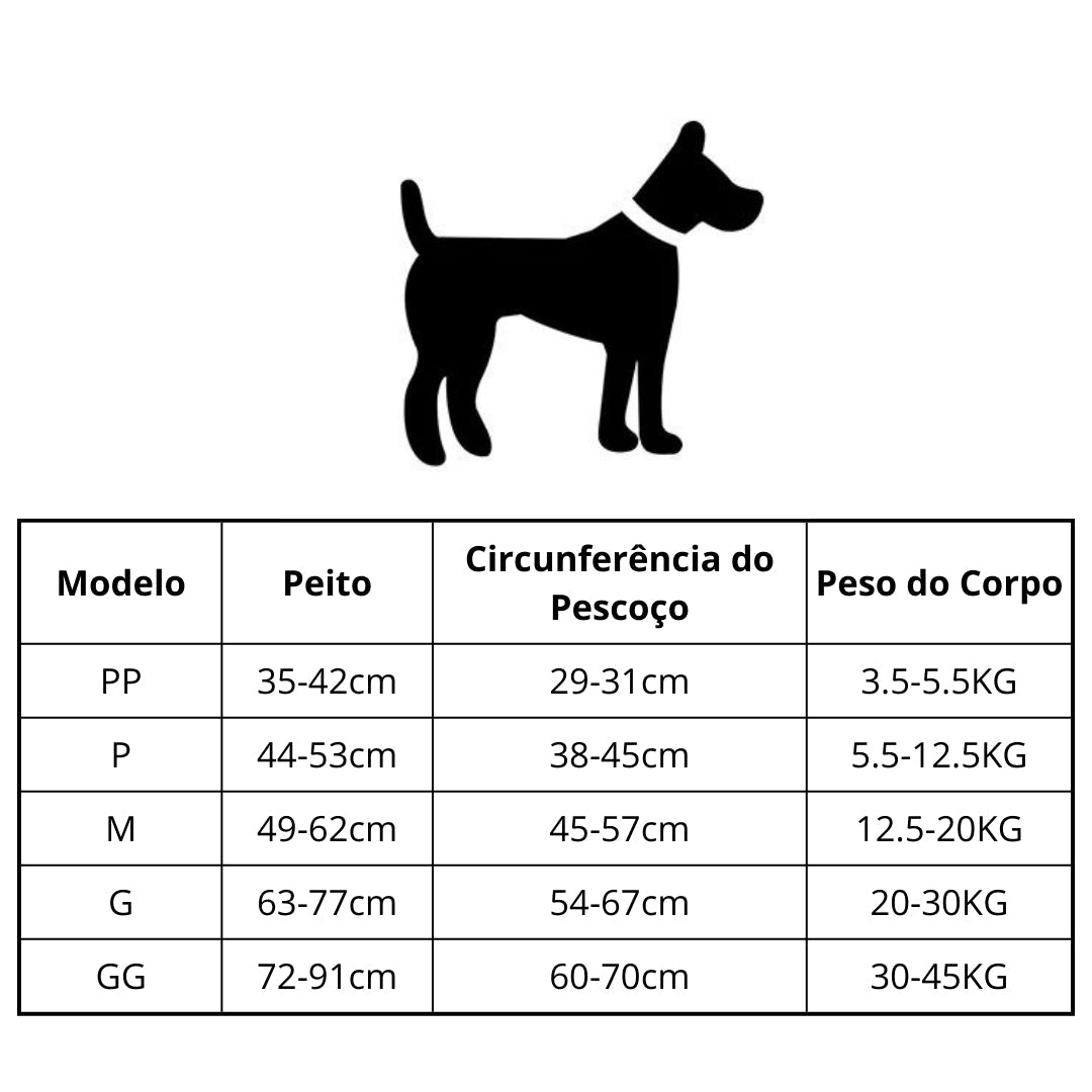 Peitoral Refletivo para Cachorro C - PEITORAL - 04