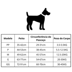 Peitoral Refletivo para Cachorro C - PEITORAL - 04