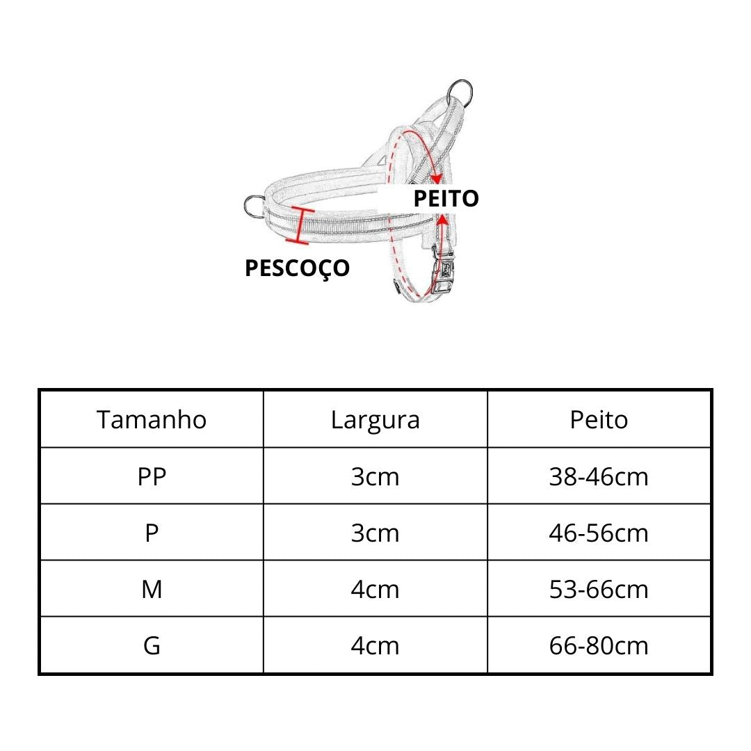 Guia Macia para Cachorros Grandes e Pequeno PawGlam C - PEITORAL - O3