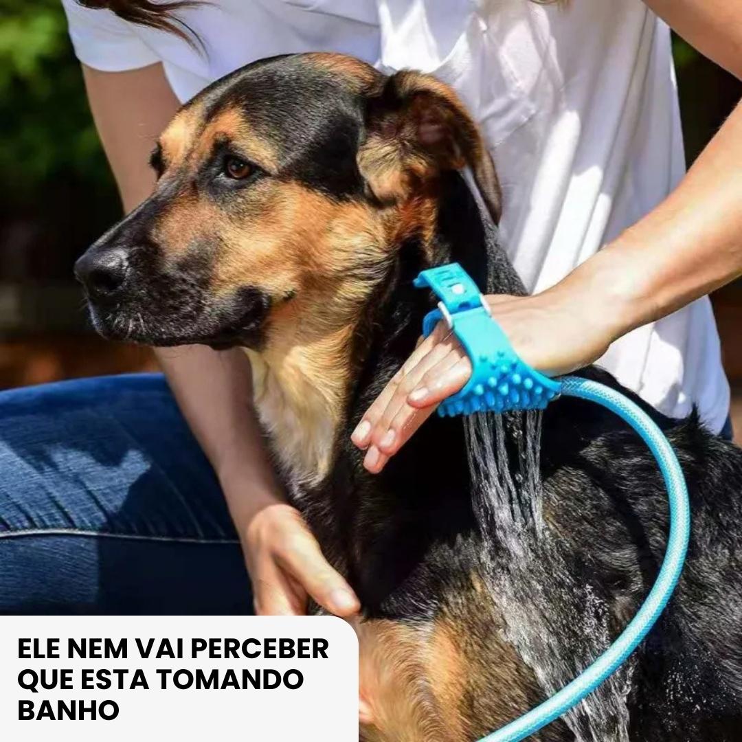 Mangueira com luva massageadora para pets AquaSpa