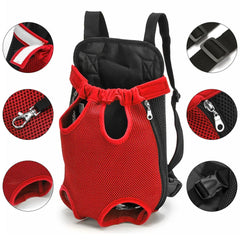 Mochila canguru para cachorros e gatos PetVenture Vermelho / P AM - 01