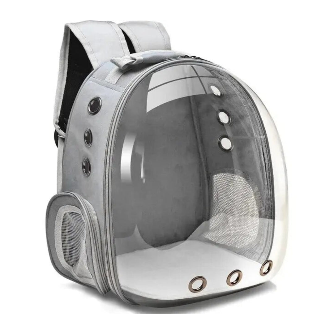 Mochila para pet astronauta com visão panorâmica Cinza AM - 02