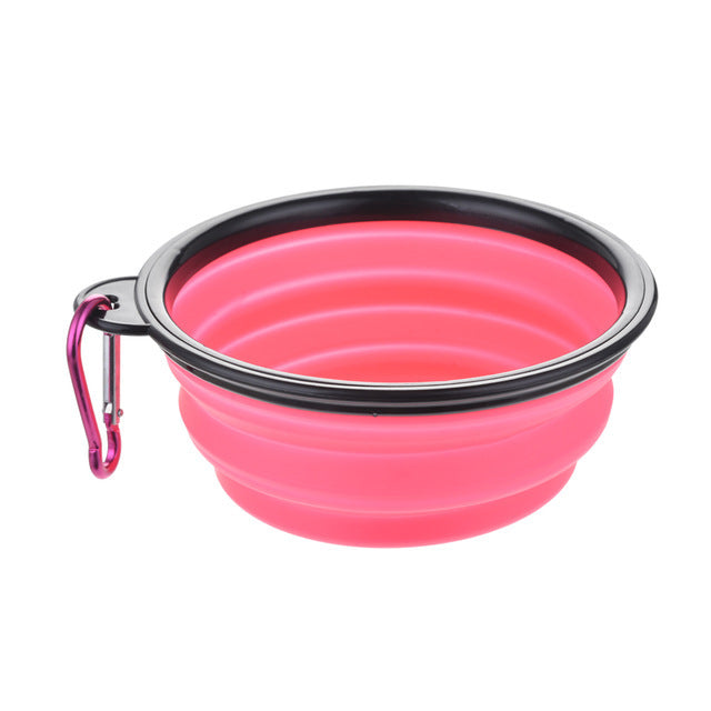 Comedouro portátil de silicone ToGo 1000ml 1000ml / Rosa CO - 0234E