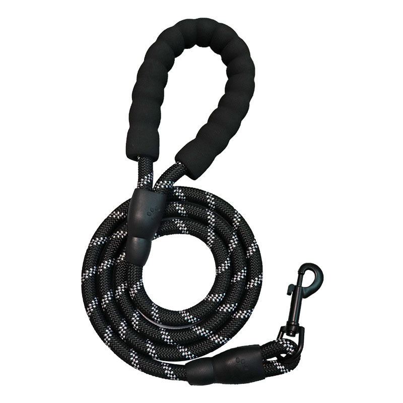 Guia de corda refletiva para cachorros FunRide Preto / 1.5m x 1.0 cm GU - 01
