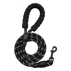 Guia de corda refletiva para cachorros FunRide Preto / 1.5m x 1.0 cm GU - 01