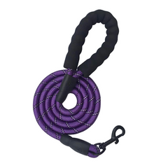 Guia de corda refletiva para cachorros FunRide Roxo / 1.5m x 1.0 cm GU - 01