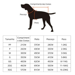 Jaqueta Corta Vento para Cachorro