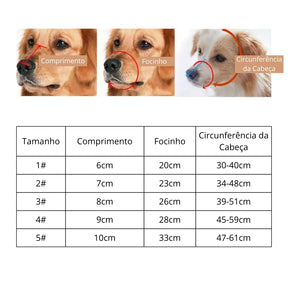 Focinheira de Silicone para Cães Médios e Grandes