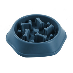 Comedouro de alimentação lenta Health Feed Ossinhos / Azul CO - 01
