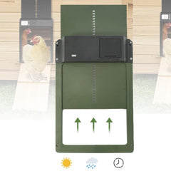 Porta Automática para Galinheiro SafeChicken Verde A - Porta galinha - 01