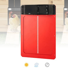 Porta Automática para Galinheiro SafeChicken Vermelho A - Porta galinha - 01