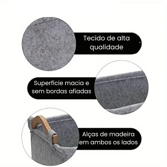 Cesto Organizador de Brinquedos para Cães