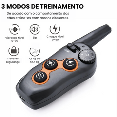 Coleira de Adestramento para Cães com Controle e 3 Modos de Treino