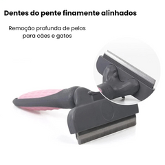 Pente Desembaraçador com Cabo Antideslizante para Pets
