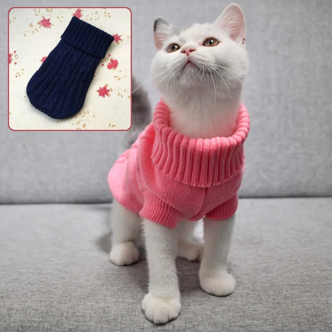 Roupa Quente de Malha para Cães e Gatos